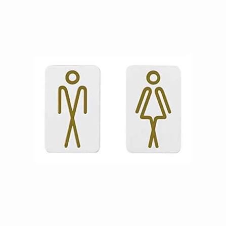 Metal Toilet Sign - Design 92 - Brushed Steel finish Hospitality | Metal Badges