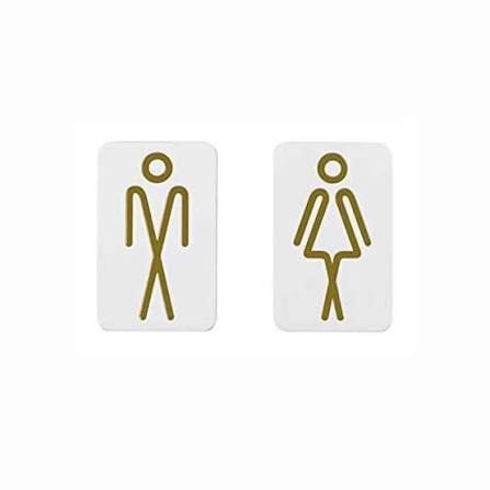 Metal Toilet Sign - Design 92 - Brushed Steel finish, Hospitality by Metal Badges