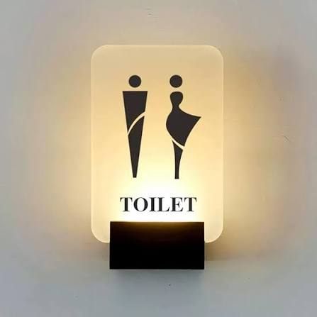 Metal Toilet Sign - Design 93 - Brushed Steel finish, Hospitality by Metal Badges