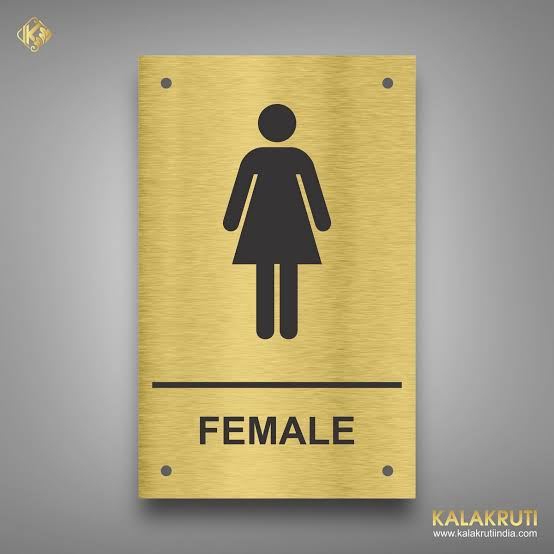 Metal Toilet Sign - Design 96 - Brushed Steel finish Hospitality | Metal Badges