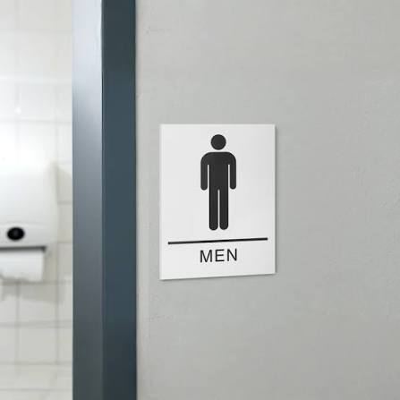 Metal Toilet Sign - Design 97 - Brushed Steel finish Hospitality | Metal Badges