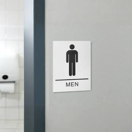 Metal Toilet Sign - Design 97 - Brushed Steel finish, Hospitality by Metal Badges