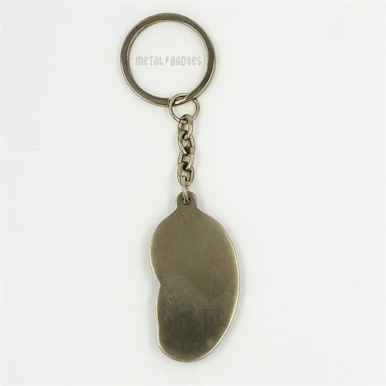 Kidney Anatomy Keychain - Antique Brass finish Metal Keychains | Metal Badges