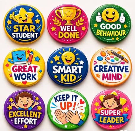 Positive Message Badge - Design 32 - Enamel Colour finish Kids | Metal Badges