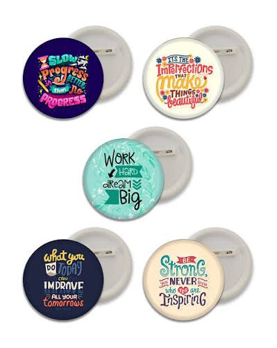 Positive Message Badge - Design 38 - Enamel Colour finish, Kids by Metal Badges