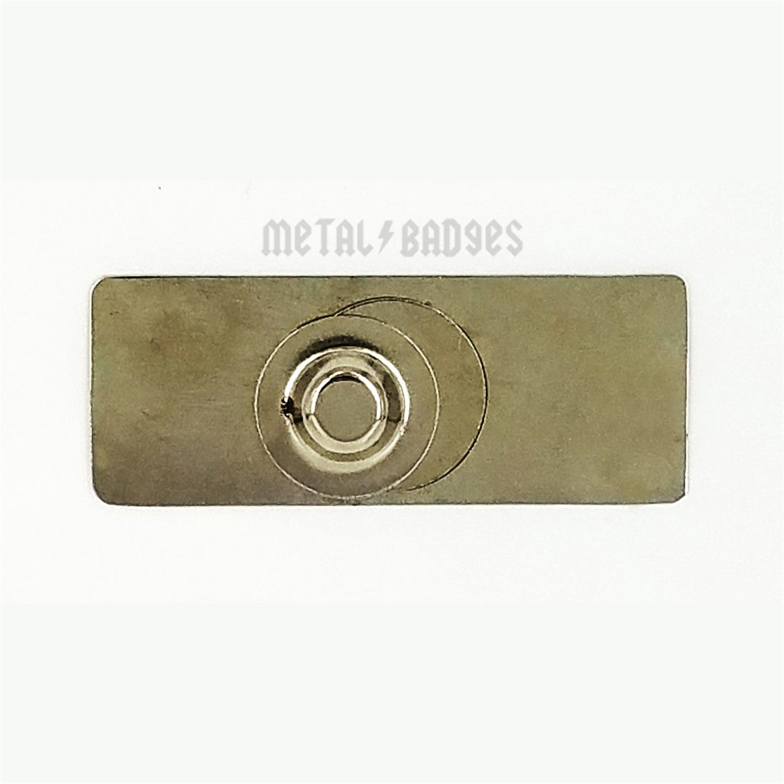 Magnetic Fastener Name Badge - Silver/Nickel finish, Magnetic Back Badges by Metal Badges