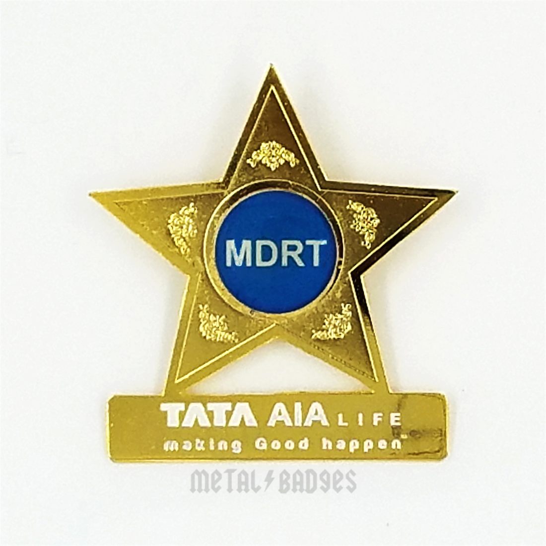 Gold Star Award Badge (MDRT) - Polished Gold finish, Medals & Award Badges by Metal Badges