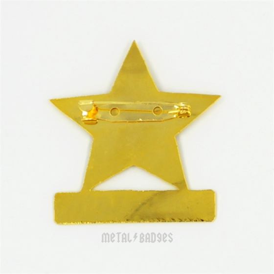 Merit Star School Badge - Polished Gold finish School & College Badges | Metal Badges