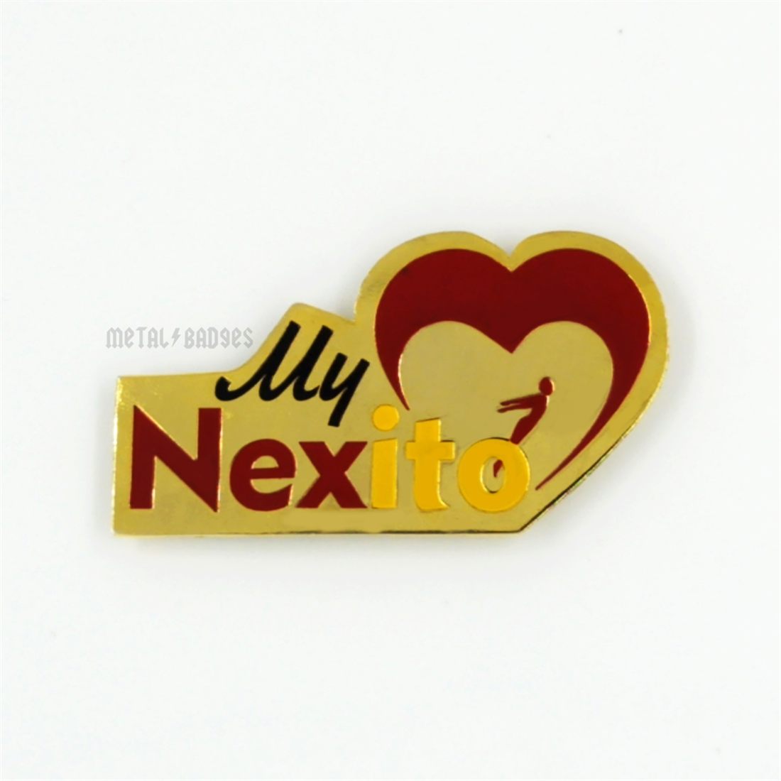 My Nexito Heart Enamel Pin - Enamel Colour finish, Enamel Lapel Pins by Metal Badges