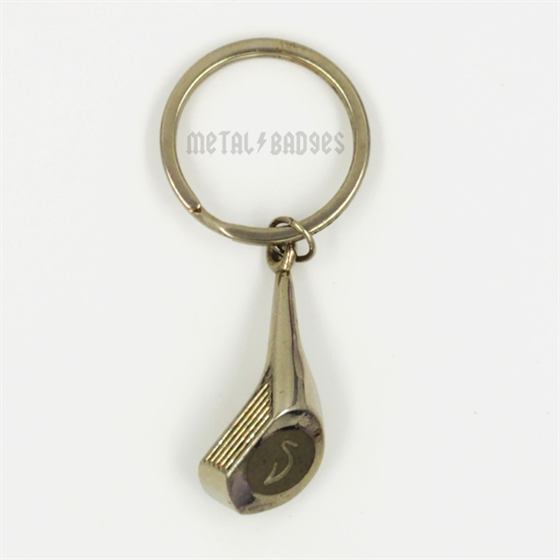 Piston & Connecting Rod Keychain - Chrome finish Metal Keychains | Metal Badges