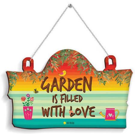 Garden & Door Sign - Design 03 - Brushed Steel finish Real Estate | Metal Badges