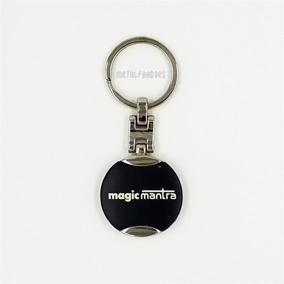 Round Logo Coin Keychain - Chrome finish Metal Keychains | Metal Badges