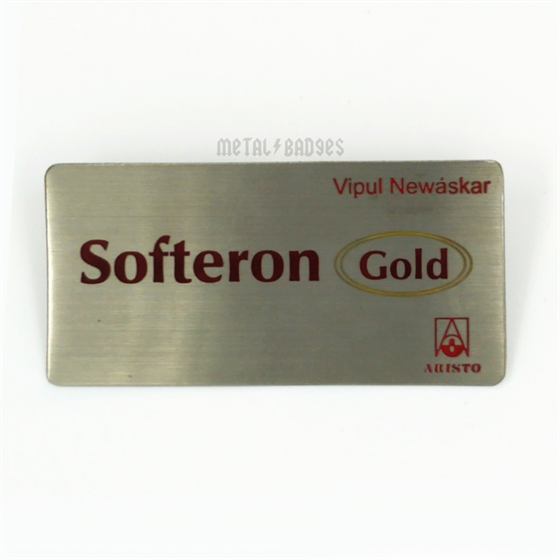 Softeron Steel Name Plate view 3