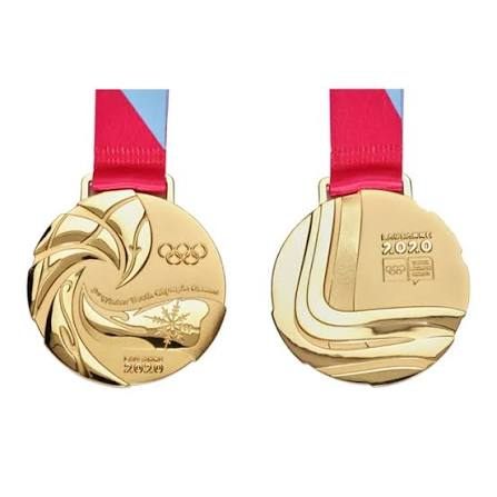 Marathon Finisher Medal - Design 04 - Antique Gold finish, Sports by Metal Badges