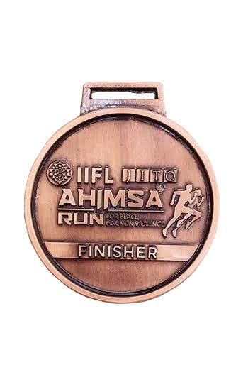 Marathon Finisher Medal - Design 05 - Antique Gold finish Sports | Metal Badges