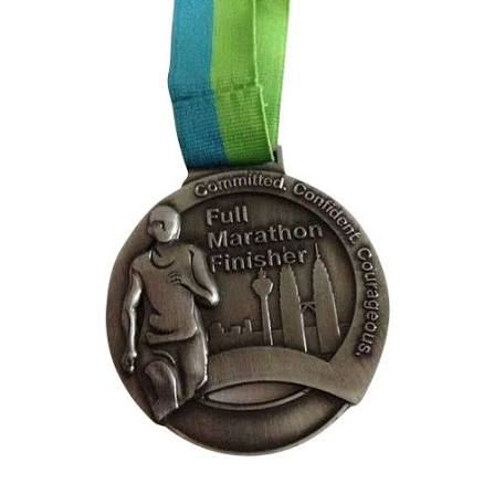 Marathon Finisher Medal - Design 10 - Antique Gold finish Sports | Metal Badges
