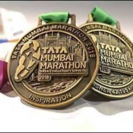 Marathon Finisher Medal - Design 11 - Antique Gold finish Sports | Metal Badges