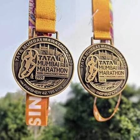 Marathon Finisher Medal - Design 17 - Antique Gold finish Sports | Metal Badges