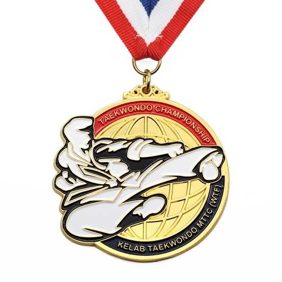 Medal & Medallion - Design 29 - Antique Gold finish, Sports by Metal Badges
