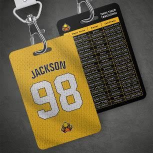 Player Name Badge - Design 32 - Antique Gold finish Sports | Metal Badges