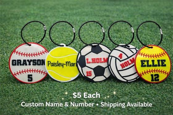 Player Name Badge - Design 33 - Antique Gold finish Sports | Metal Badges
