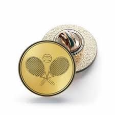 Team Badge - Design 41 - Antique Gold finish, Sports by Metal Badges