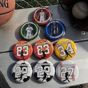 Team Badge - Design 42 - Antique Gold finish Sports | Metal Badges