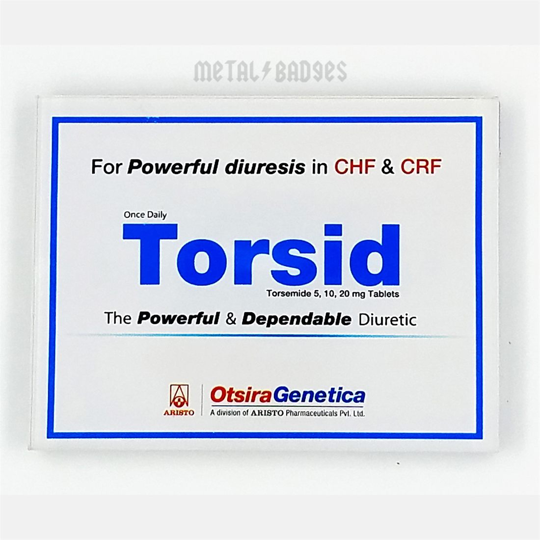 Torsid Crystal Paperweight - Crystal Clear finish, Acrylic Paperweights & Gifts by Metal Badges