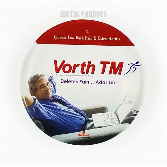 Vorth TM Round Button Badge view 3