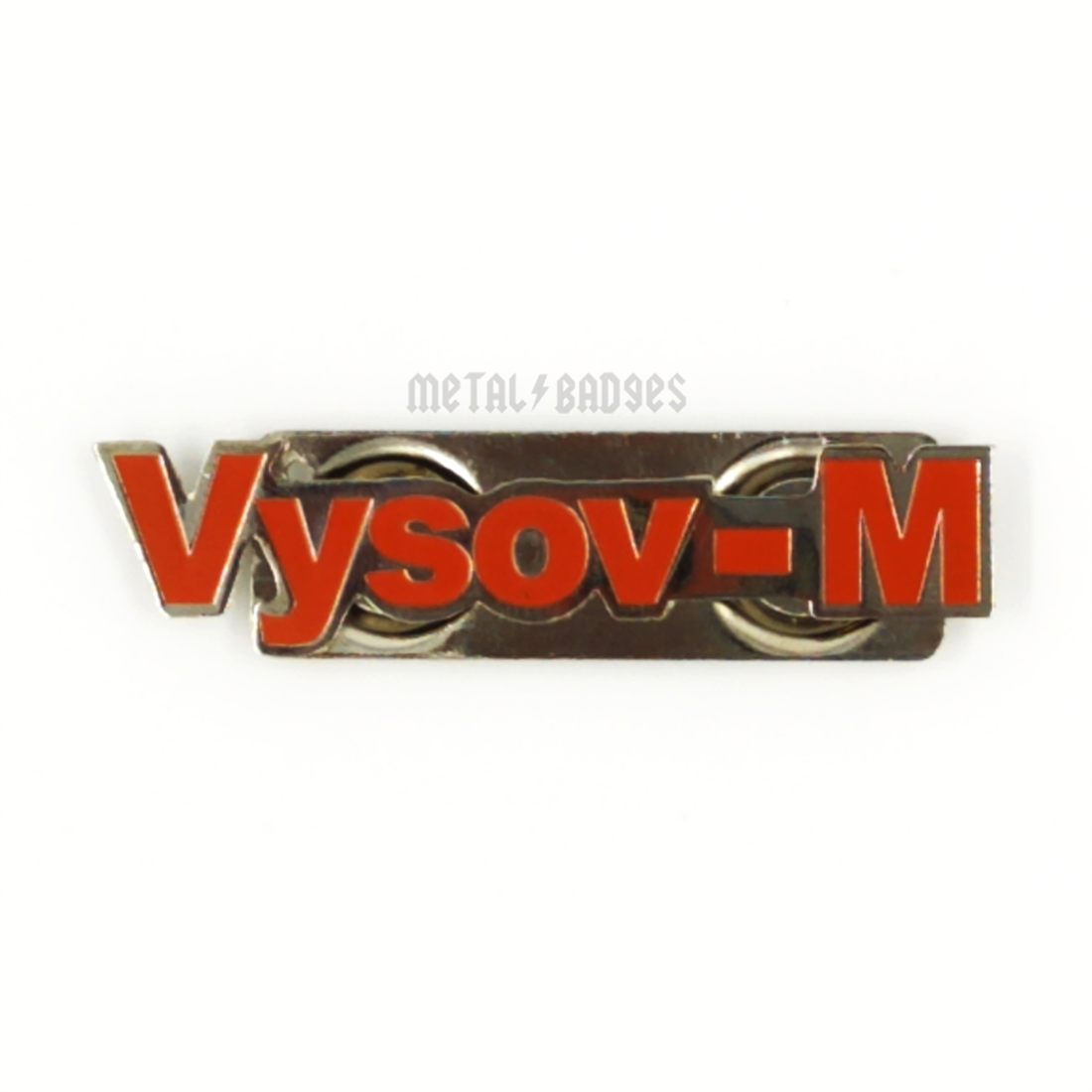 Vysov-M 3D Logo Name Badge - Chrome finish, Name Badges by Metal Badges